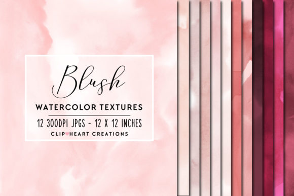Blush Watercolor Digital Papers and Backgrounds