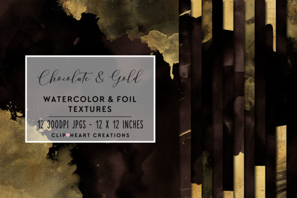 Brown Gold Watercolor and Backgrounds