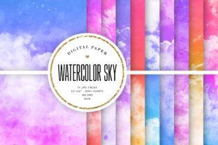 Colorful Watercolor Sky Backgrounds