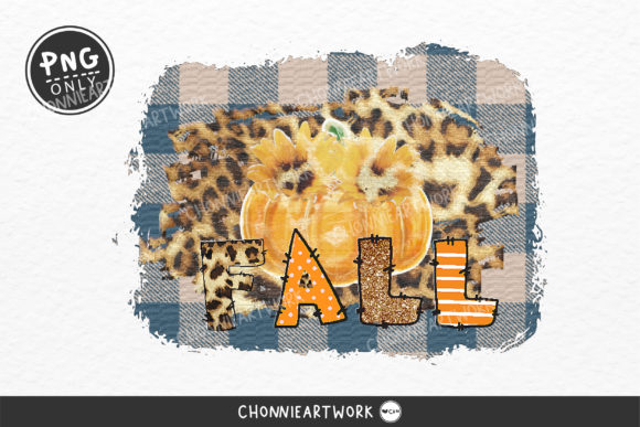 Fall Scene Pumpkin Watercolor for Crafts & Design
