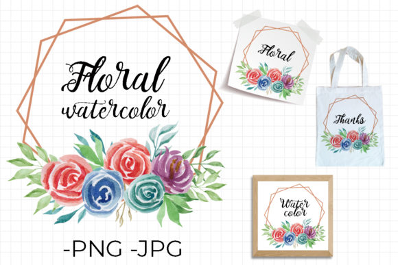Floral Watercolor Frame Set V3 & Crafts