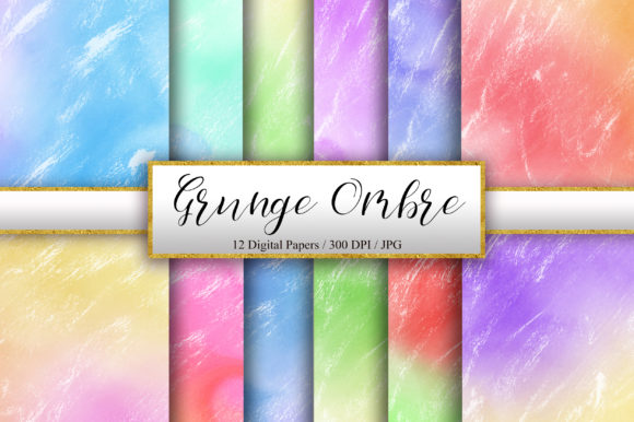 Grunge Ombre Watercolor Background and Backgrounds