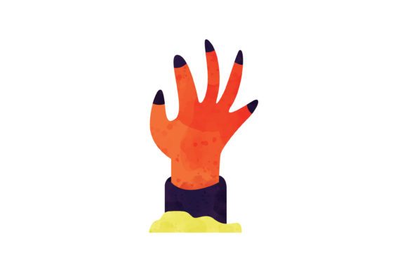 Halloween Watercolor Zombie Hand Icons Review