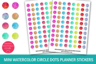 Mini Watercolor Circle Dots Stickers & Crafts
