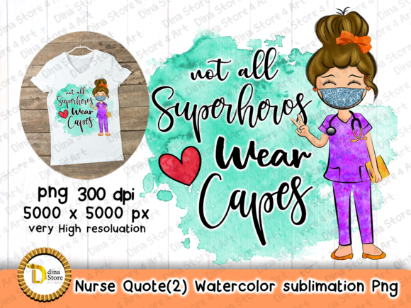 Nurse Quote 2 Watercolor Sublimation Crafts