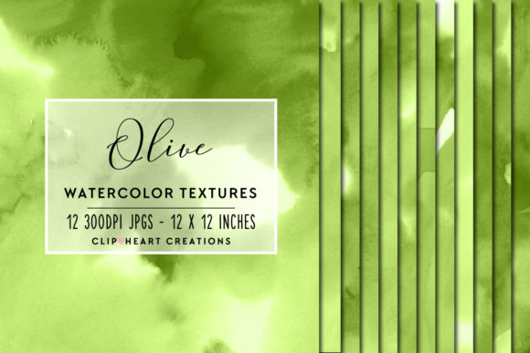 Olive Green Watercolor Papers and Backgrounds