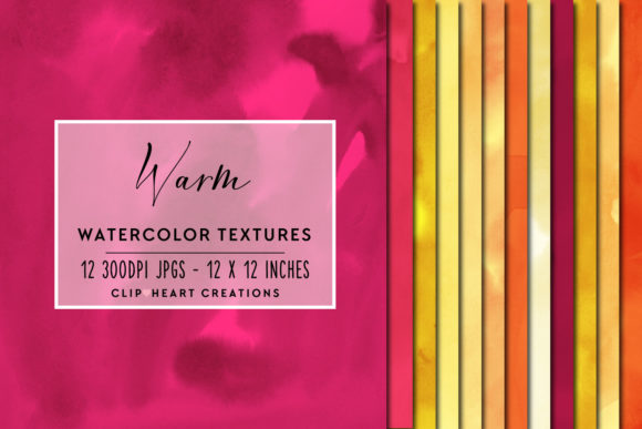 Warm Watercolor Digital Papers and Backgrounds