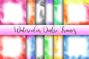 Watercolor Ombre Frames Background