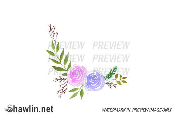 Watercolor Roses Bouquet