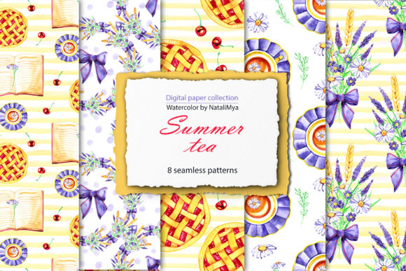 Watercolor Rustic Digital Paper and Patterns